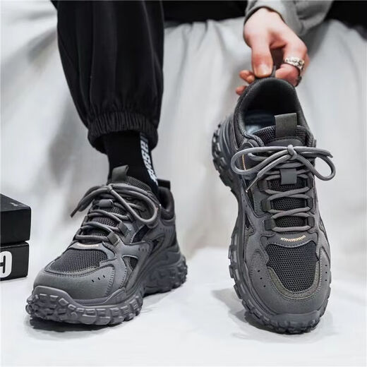 Chaussures masculines Huilirui en été Nouveau style Breatch Men's Construction Site de construction Travail antidérapant Protection de travail résistant au travail Chaussures Sports de papa