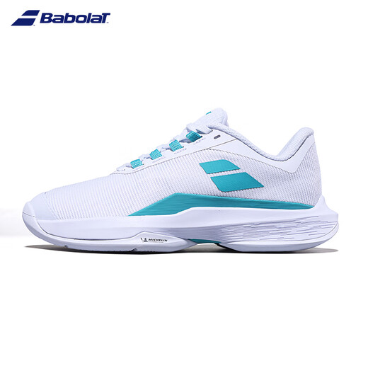 Baibaoli Babolat Tennisschuhe für Frauen Neue professionelle Tennisschuhe Michelin Anti-Slip-Kee-Resistant Jet Tere AC Frauen 3A1S25C651-1098 Weiß/Blau 37