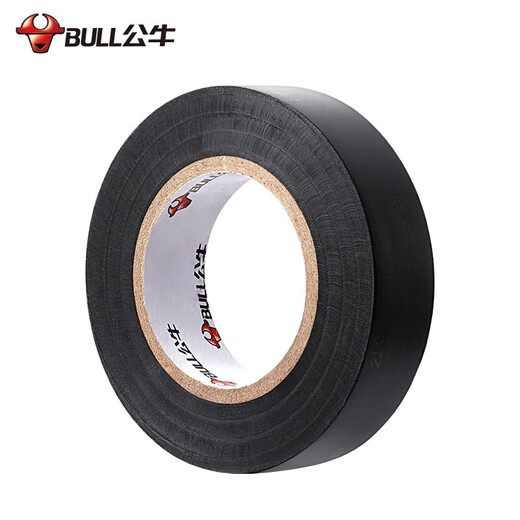 BULL electrical tape GN-ET7 electrical PVC insulation flame retardant tape waterproof tape high temperature resistance 18 meters black 2 rolls