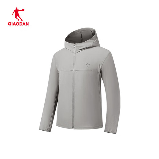 乔丹（QIAODAN）【商场同款】针织开衫男秋季保暖防风带帽运动外套QSEWD3252012 榛果灰 2XL