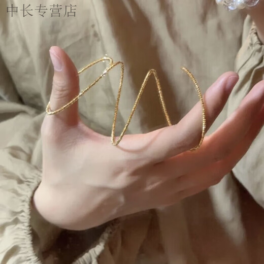 He Jiagong Lao Phoenix 999 gold pure gold Sansheng III bouncy bead elastic bracelet Internet celebrity multi-layer design bracelet high security