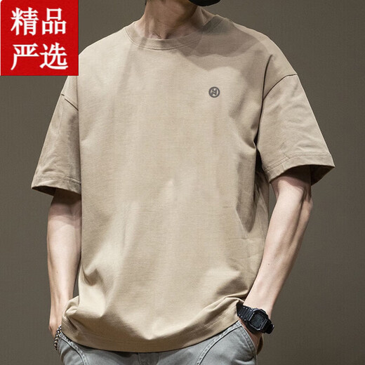 七匹狼潮流美式短袖t恤男夏季纯棉圆领百搭休闲2025新款潮 白色-1365短袖-纯棉 S 【建议80-110斤】