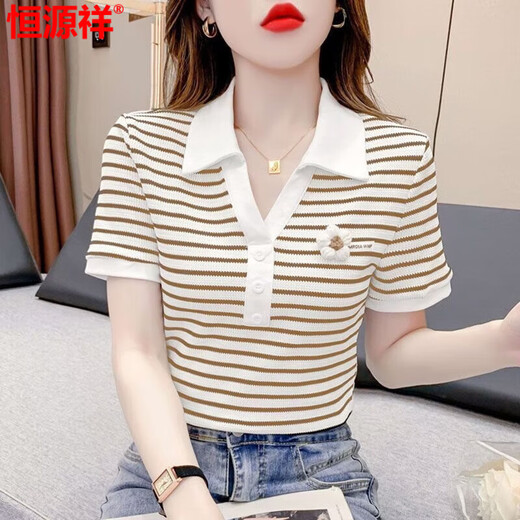 Hengyuanxiang chiffon short-sleeved shirt for women in summer, versatile slim and age-reducing women's top fashionable solid color ruffle-edged 1047-green S recommended 95 Jin [Jin equals 0.5 kg] or less