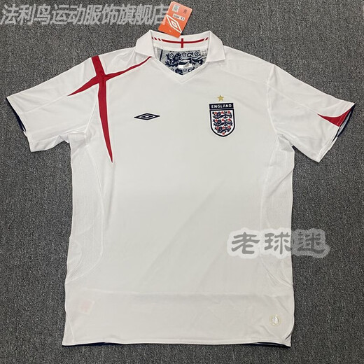 Farley Birds 2006 Weltmeisterschaft England Jersey Beckham Irving Football Training Team Uniform Long und Short Sleeves Recustomed Short Sleeve Top ohne Stempeln ohne Armband xxl