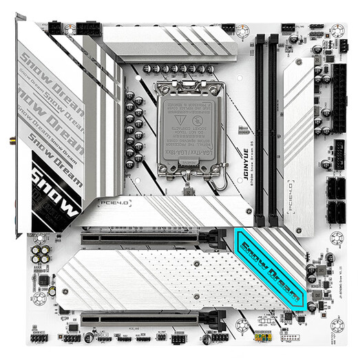 精粤H610/B760/Z690 Z790雪梦主板INTEL游戏主板/ITX主板 适配12100F/12400F/12600KF/14600KF单主板 精粤B760M雪之梦 D5主板