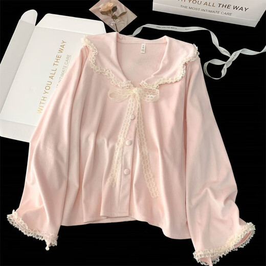 ZIPJBX风长袖长裤睡衣女秋冬季德绒加厚保暖感家居服两件套 9920-浅粉色套装 【款】 M