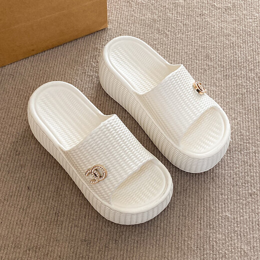 
Sandals for women in summer wear 2025 new thick-soled beach sandals Internet celebrity women casual lazy fashion flip flops black 37-38