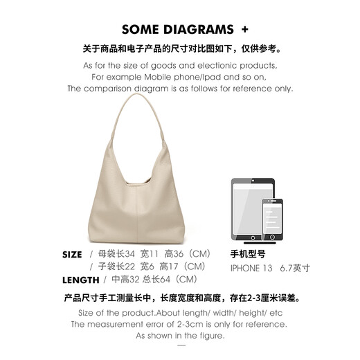 CinvaiKrose light luxury tote bag 2025 new large capacity bag women's bag armpit shoulder bag birthday Chinese Valentine's Day gift, beige gift for girlfriend and wife