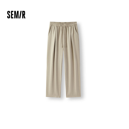 森马（Semir）休闲裤女质感慕斯裤慵懒垂感秋季宽松软糯肌理阔腿裤107524127005