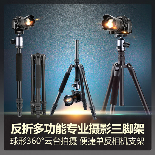 伟峰6663A三脚架铝合金单反数码相机支架 便携旅游脚架三角架专业 C6630A