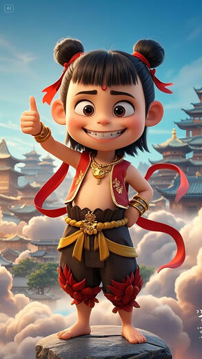 Litian Nezha: The Devil Child's Sea Car Sticker Creative Personality Car Car Animation Electric Car Decoration Sticker Body Sticker Nezha Style 1 Small Size 1585cm