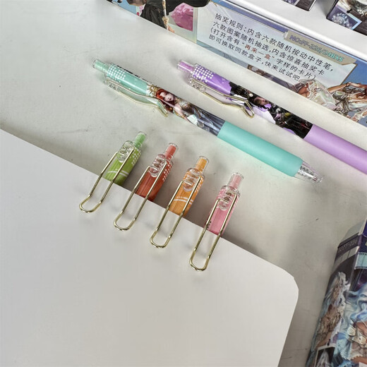 MPPMCK第五人格盲盒中性笔网红高颜值ins游戏二次元周边入殓师卡通帅气速干签字笔ST尖顺滑0.5mm黑色水笔 混发6支 X-6227吉伊卡哇盲盒笔 0.5mm x 其他/other