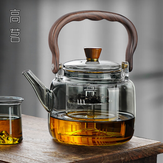Gaoming glass tea kettle, high temperature resistant household large-capacity lifting kettle, electric ceramic stove, special tea water separation and thickening kettle, Moyan kettle 1000ml