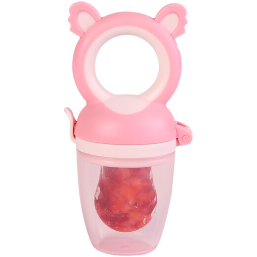 Hisamori Yoshida baby food fruit and vegetable bite bag baby eating fruit food supplement artifact bite bite music molar silicone chewing gum to play mint green with size M bite bag