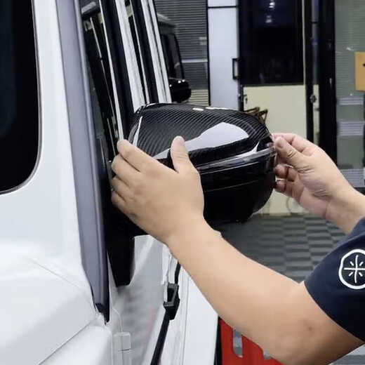 适用奔驰G500G63G350G400真碳纤维后视镜壳盖替换外观改装大G装饰 19-25款大G·真碳纤维A柱·2件套