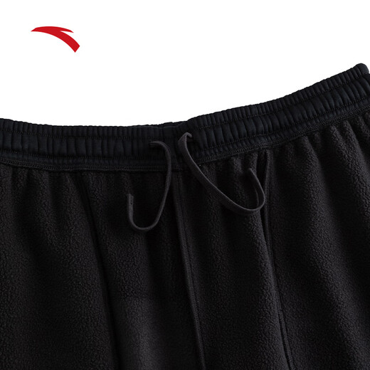 ANTA velvet sports trousers for men in winter thickened warm casual casual leggings trousers American retro loose knitted sweatpants