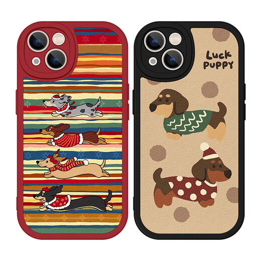 AIGELLEL RUND DOG PISTILE FÜR APPLE 13 MODIFLICHE HABE 15PROMAX SILICON IPHION 16 Lambskin 11 Neues Modell 12 Big Eye Lambskin White-X1484 Redmi Note12Turbo