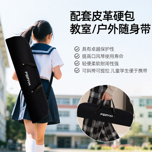FEIFAN飞繁 口风琴37键小学生专用儿童成人专业演奏级 黑色硬包
