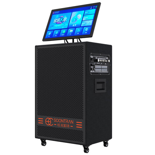 Songchuan International SV5 outdoor mobile trolley karaoke Bluetooth speaker charging square dance mobile stage with wireless microphone 10-inch high power + dual U-segment bel canto microphones two pieces