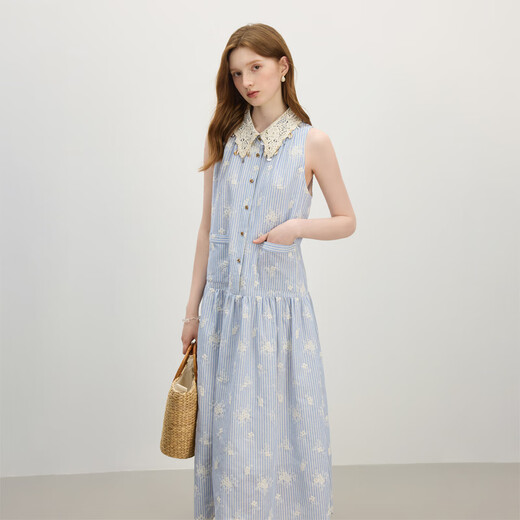 Fan silanen [même modèle dans Xu Ruohan] DROS DE VACANCES SOURCE SUMBRE FEMME SUMBRE INDUSTRIE LEVÉE BLUE BLAIS 2618 BRIEZ BLUE S