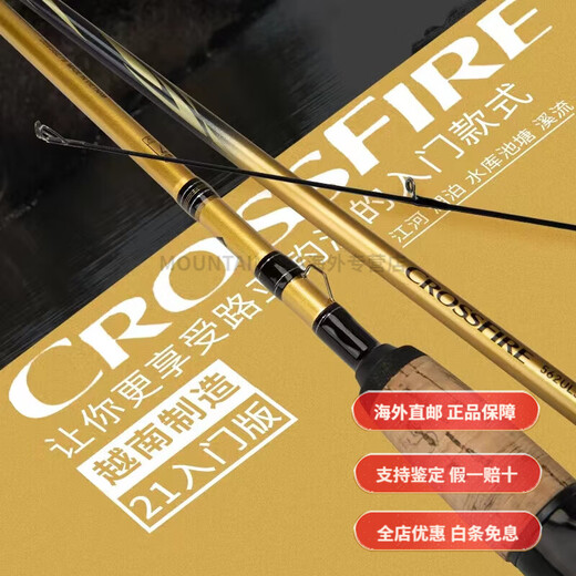达亿瓦（DAIWA）路亚竿套装鱼竿打黑鱼远投翘嘴专用鲈鱼马口竿钓鱼竿 682m 金色-LB-2.03米中软调/枪a