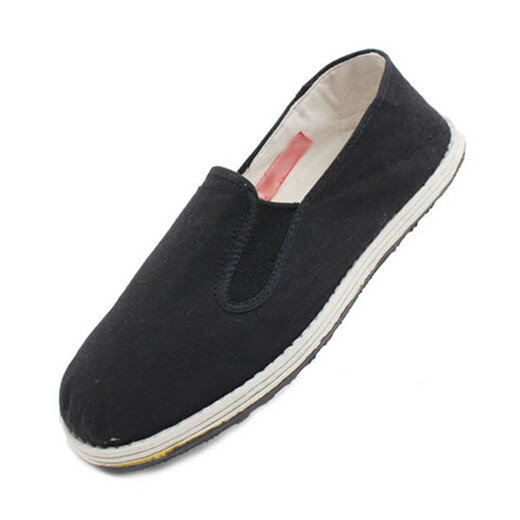 
He Fanxing men and women's black cloth shoes old Beijing cotton handmade thousand-layer sole work shoes wear-resistant breathable single cloth shoes same style 3520 high wear-resistant cloth shoes 2 pairs 39