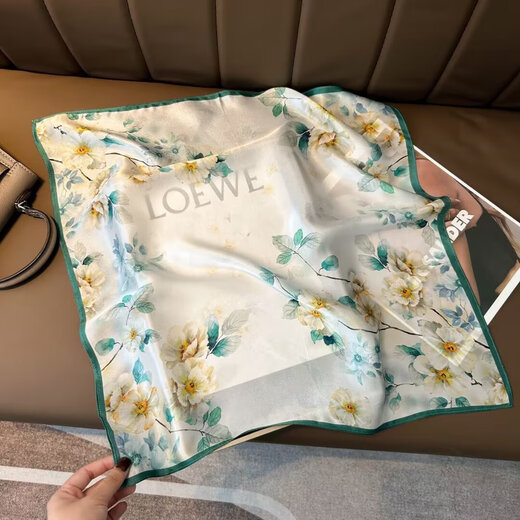Story Life New Fashion Scarf Silk Flower Silk Scarf Silk Mulberry Silk Decorative Scarf Women's Mulberry Silk Scarf 14130-Main Picture 53*53cm