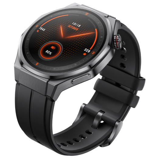 Honor Watch 5 Ultra Smart Sports Watch 46mm Dial 1.5-inch Large Screen Heart Health Monitoring Anti-Qizziness Screening eSIM Independent Communication Gifts for Boy and Girlfriend Honor Watch 5 Ultra [Black Fluoroelastic Strap]