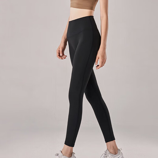 Yoga sports high-waisted tight-fitting trousers without embarrassing lines, Pilates nude-feeling belly-control butt-lifting yoga nine-minute pants, Dailan L