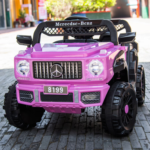 ZOCO children's electric car four-wheel remote control off-road car male and female baby child toy car can sit on a person charging swing car single drive Chinese red/self-driving + music + small battery