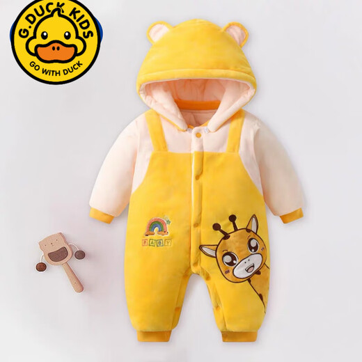 G. Duckids Baby One Piece Algody Chaqueta Outumn and Winter New Lindo Cartoon New Baby Plus Velvet Hathed Have con resistencia de tierra Ropa cálida TY9717 Lindo regalo del día de los niños Panda 59 cm [6-12Jin [Jin equivale a 0.5 kg]]