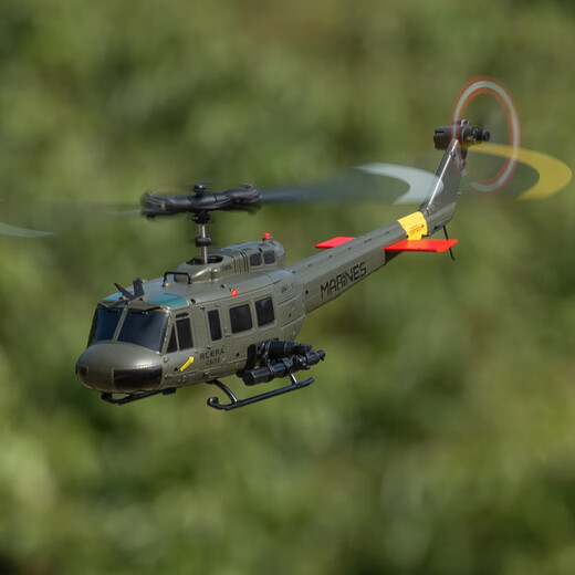 RHSKY遥控直升飞机UH-1休伊像真航模智能定高儿童玩具耐摔C032光流定位 粉色 标配单电池