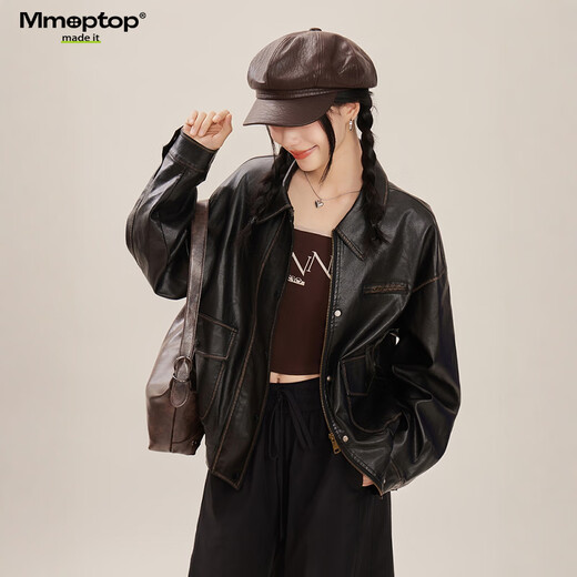 MMOPTOP Japanese versatile textured leather octagonal hat for women British retro face-showing beret temperament simple painter's hat