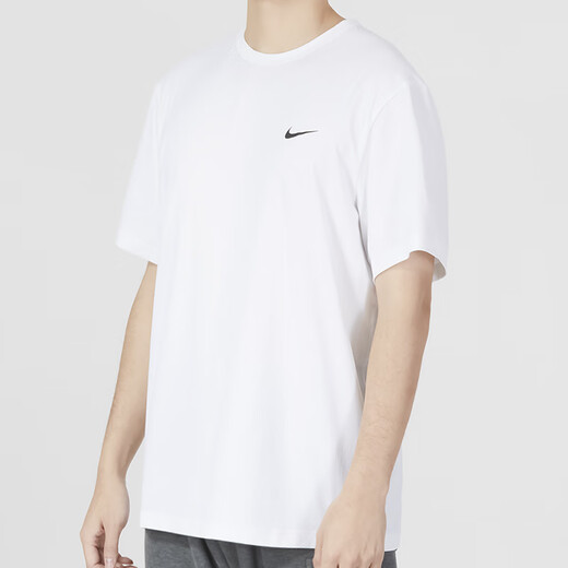 耐克（NIKE）男装夏季速干运动套装 时尚透气休闲短袖T恤短裤健身训练两件套 DV9840-100+DV9858-251 S