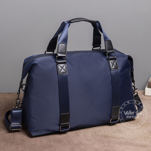 Bolsa de viaje de Walker Shop para hombres Ligeros Ligeros Ligeros Mano de viaje Bolguía de mano de gran capacidad Bolsa de hombro de viaje de corta distancia Bag Casual Fitness Blue Modelo de separación húmedo y seco de húmedo gran tamaño [50*22*28 cm]