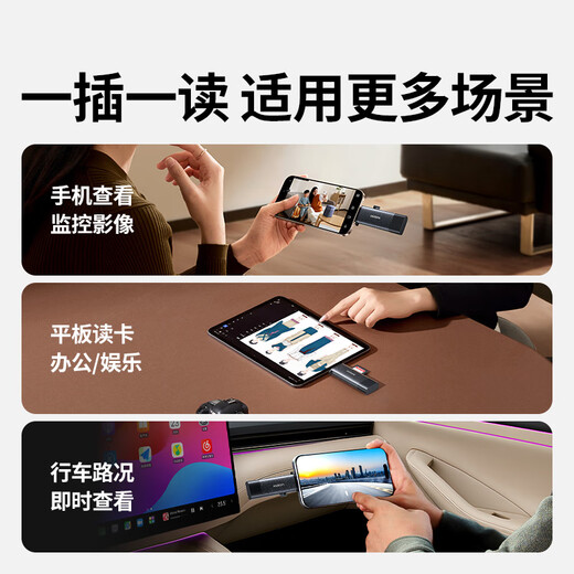 Greenlink card reader USB/Type-C dual-port high-speed SD/TF4.0 two-in-one multi-function memory card reading, suitable for computers, mobile phones, Apple 17/16/iPad/cameras