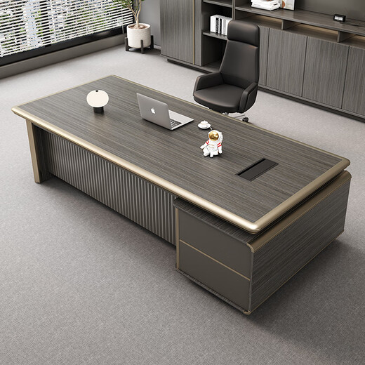 Semphia E0 grade desk boss desk workbench light luxury senior president desk office manager desk boss desk and chair combination E0 grade plate 1.8m boss table short cabinet - source factory