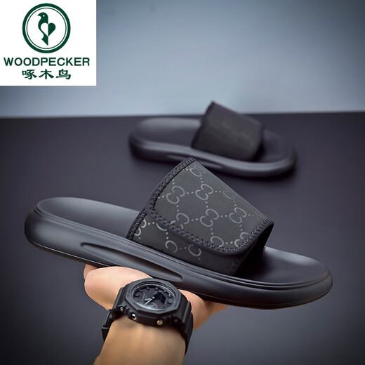 Woodpecker Slippers Summer 2025 Nouveaux chaussures de plage à la mode à la mode et entièrement mous