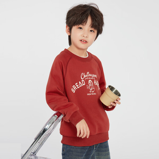 Duojia Little Penguin Print Boys' Sweaters Spring and Autumn Children's Clothes Round Neck Long Sleeve Medium and Large Children's Casual Sports Tops