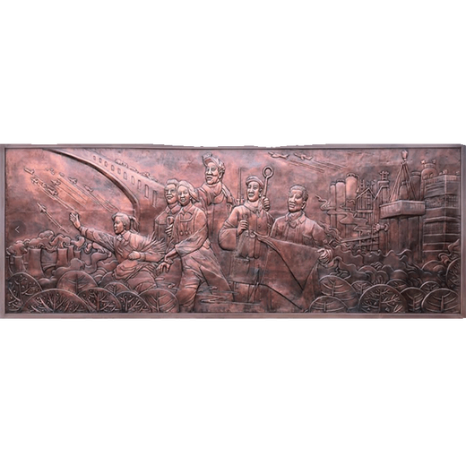 Customized large-scale cultural wall relief forged copper pure copper sculpture relief wall cultural wall campus cultural decoration mural cast copper sculpture custom deposit