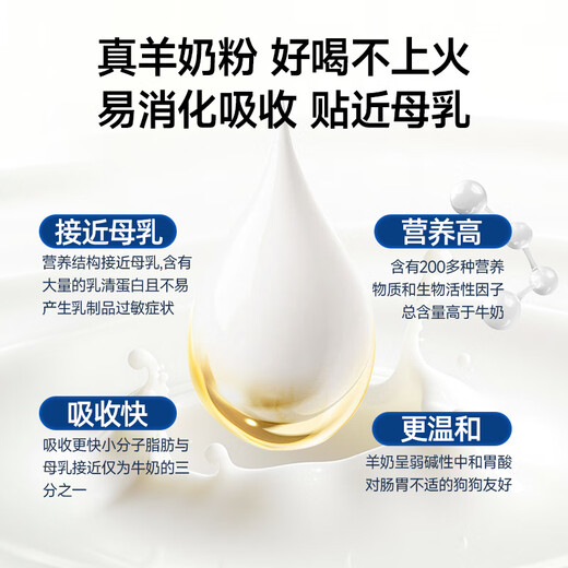 Jinao Kangwei dog-specific instant goat milk powder 400g, close to breast milk for newborn puppies, postoperative recovery and calcium supplementation during pregnancy