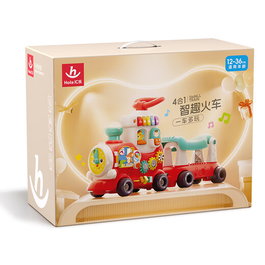 Huile Toys Multifonctionn Early Education Education Toys Poussez et tirez Train Baby Walker Enfants de 1 à 3 ans Garçons et filles Cadeaux Zhiques 4-en-1 Train multifonctionnel D8990