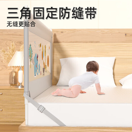 GUANLILANG Bed Fence Baby Bed Side Guardrail Baby Safety Anti-Fall Heightened Guardrail Lifting Baffle Single Side Installation Parent-Child Time Deluxe Edition Single Side Lift + Stable and Seamless (1.8m/Single Side)