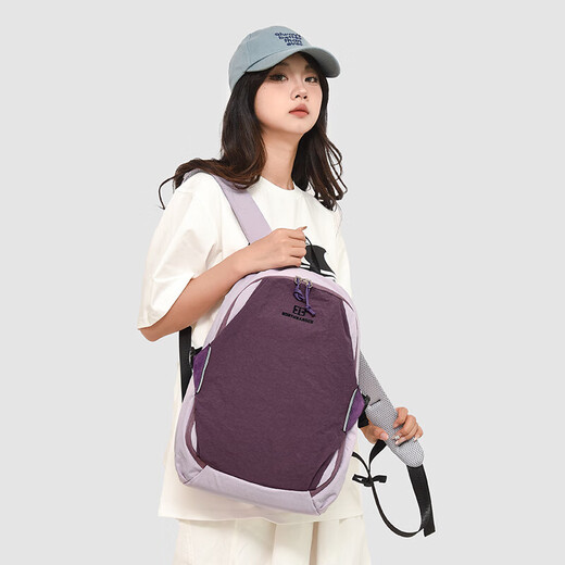 户外运动女士旅行包双肩包女2025新款轻便大容量防水徒步背包 紫色
