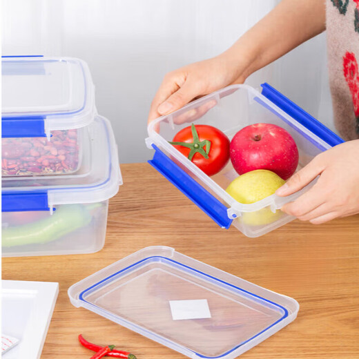 
Large-sized fresh-keeping box with lid Hotel kitchen frozen food storage box transparent fresh-keeping box rectangular plastic box plus high-end 9926 (10 liters) [press cover type] 10