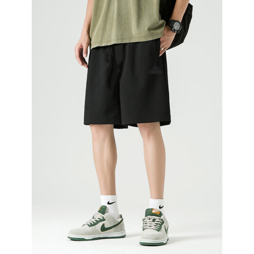 阿迪达斯 （adidas）棉质短裤男夏季新款运动裤宽松针织休闲五分裤IC9756 IC9756  M _推荐135-155斤