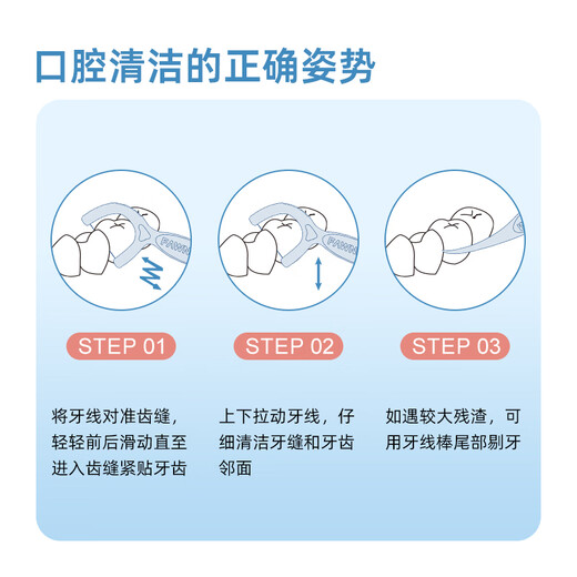 小鹿妈妈牙线棒单支便携独立包装超细牙线棒牙线盒家庭装餐厅牙签 60支 
