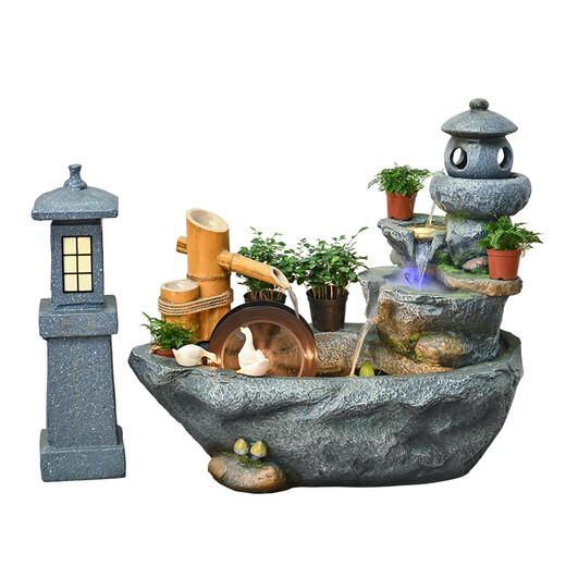 Chenxiang Rockery Fischteich Wasserfall Wasserverzierung Fengshui -Raddekoration Innenkreislauf Wasserbrunnen Wasseransicht Terrasse Gartenlandschaft 6167a965590 cm
