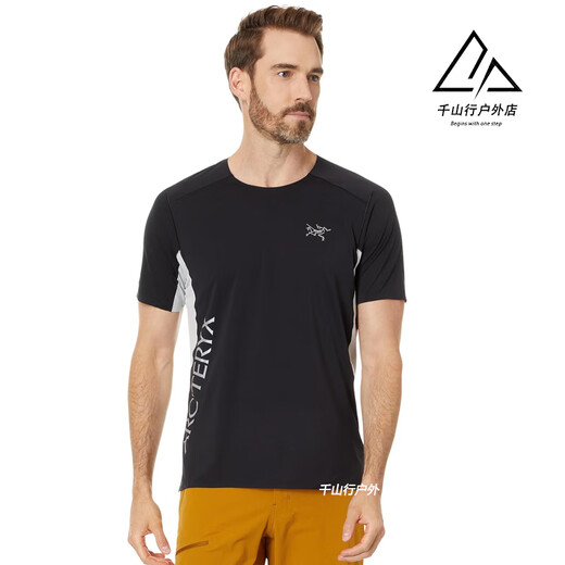 始祖鸟（ARC'TERYX）Arcteryx Norvan Downword 男薄款运动透气短袖T恤9720 黑色_Black S