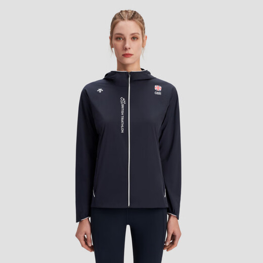 迪桑特（DESCENTE）RUNNING系列UPF100防晒轻薄透气夜跑外套上衣梭织夹克女款 RD-RED S